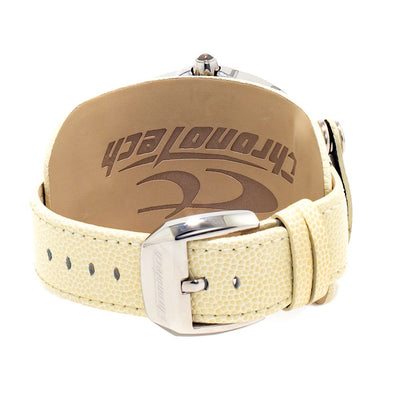 Montre Chronotech en cuir beige