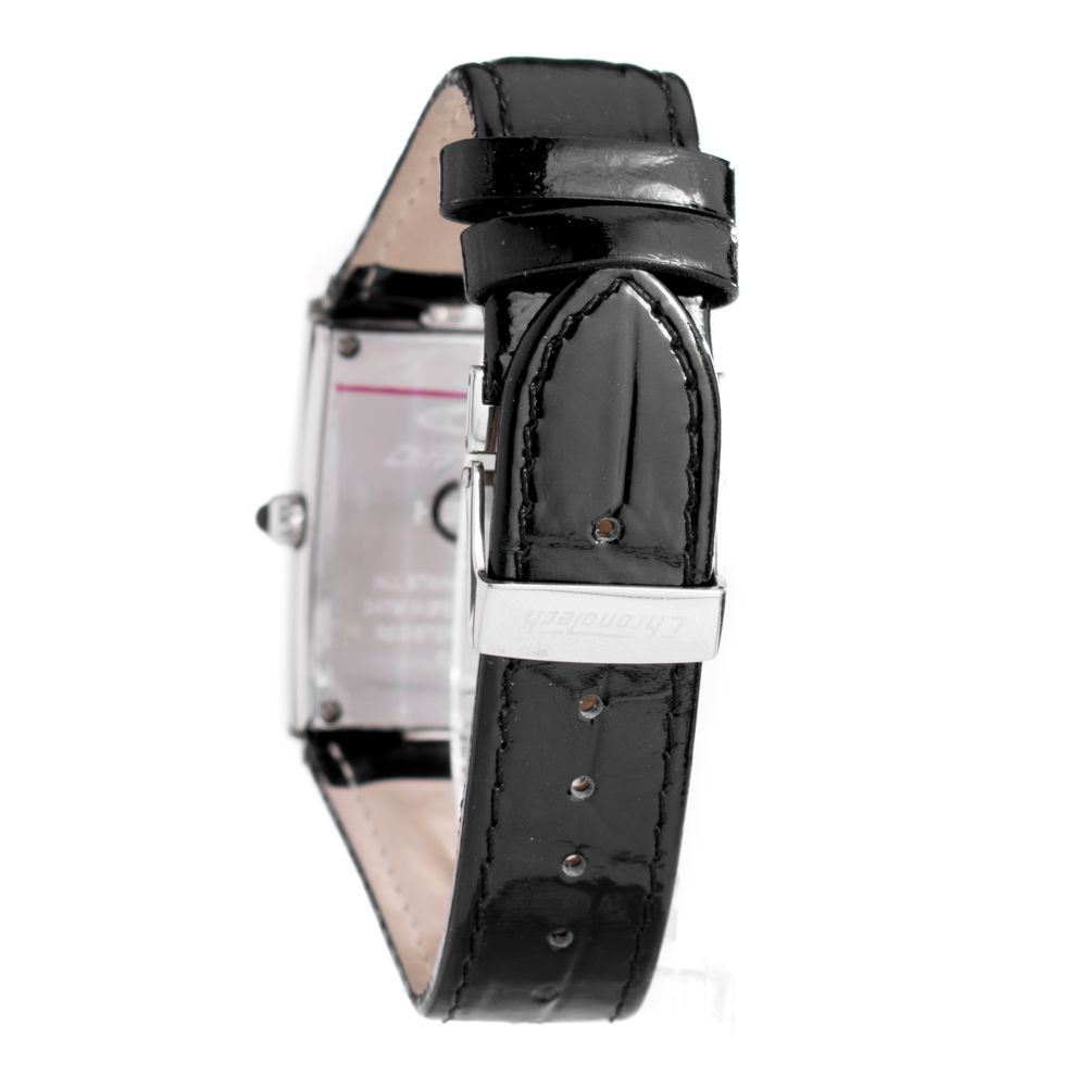 Chronotech Zwart Leren Horloge