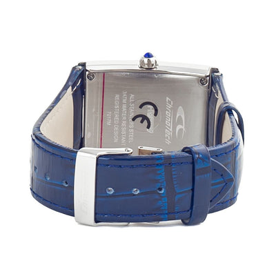 Montre Chronotech en cuir bleu