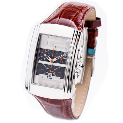 Montre Chronotech en cuir marron