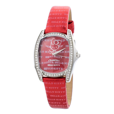 Chronotech Rood Leren Horloge