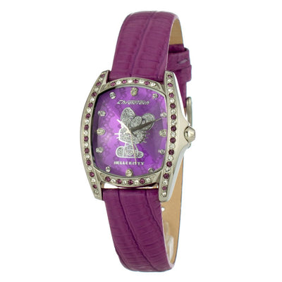 Chronotech Paars Leren Horloge