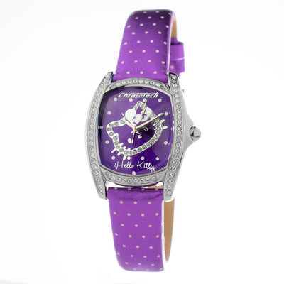 Chronotech Paars Leren Horloge