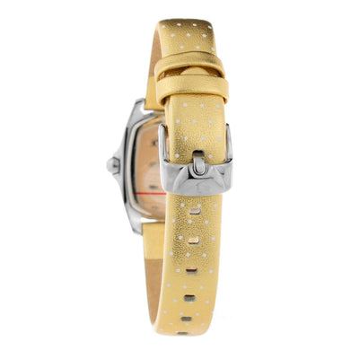 Chronotech Goud Leren Horloge