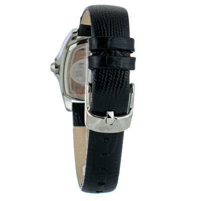 Chronotech Zwart Leren Horloge
