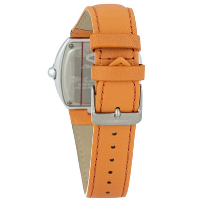 Montre Chronotech en cuir orange
