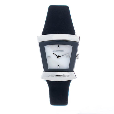 Montre Chronotech en cuir bleu