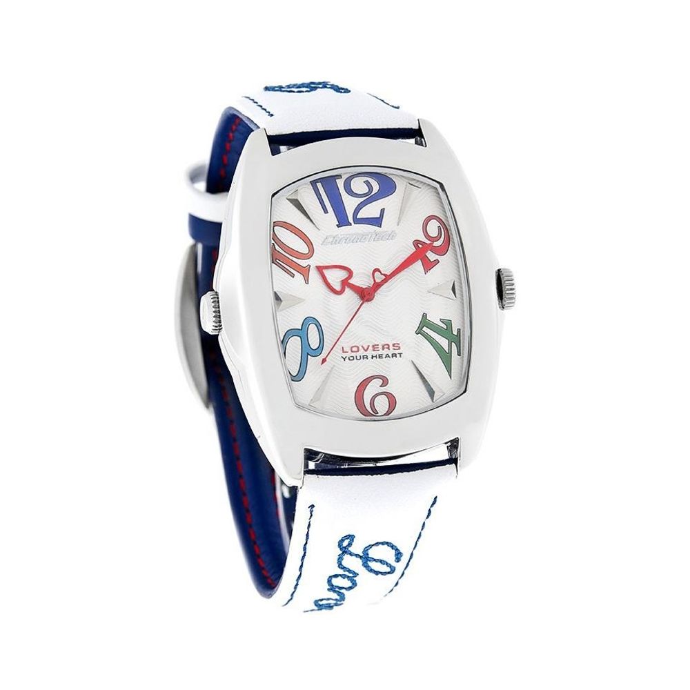 Chronotech Blauw Leren Horloge