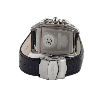 Montre Chronotech en cuir noir