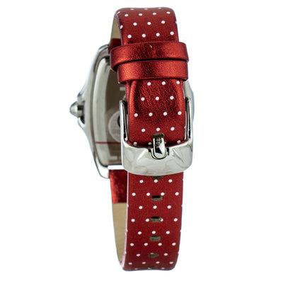 Chronotech Rood Leren Horloge