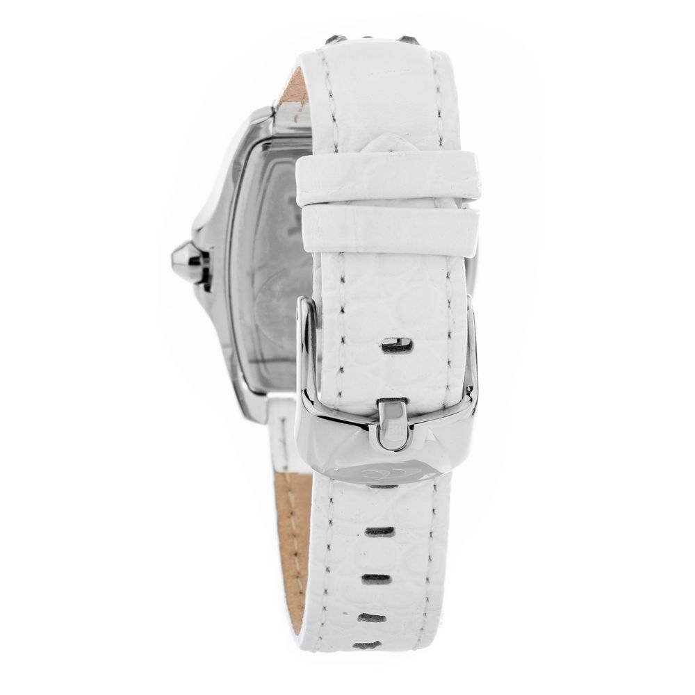 Chronotech Wit Leren Horloge