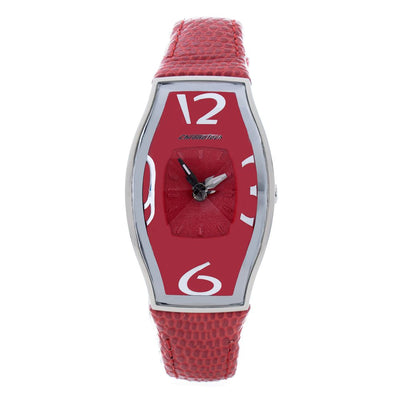Chronotech Rood Leren Horloge