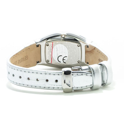 Chronotech Zilveren Leren Horloge