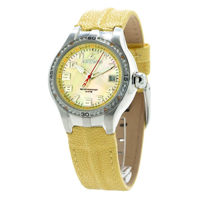 Chronotech Geel Leren Horloge