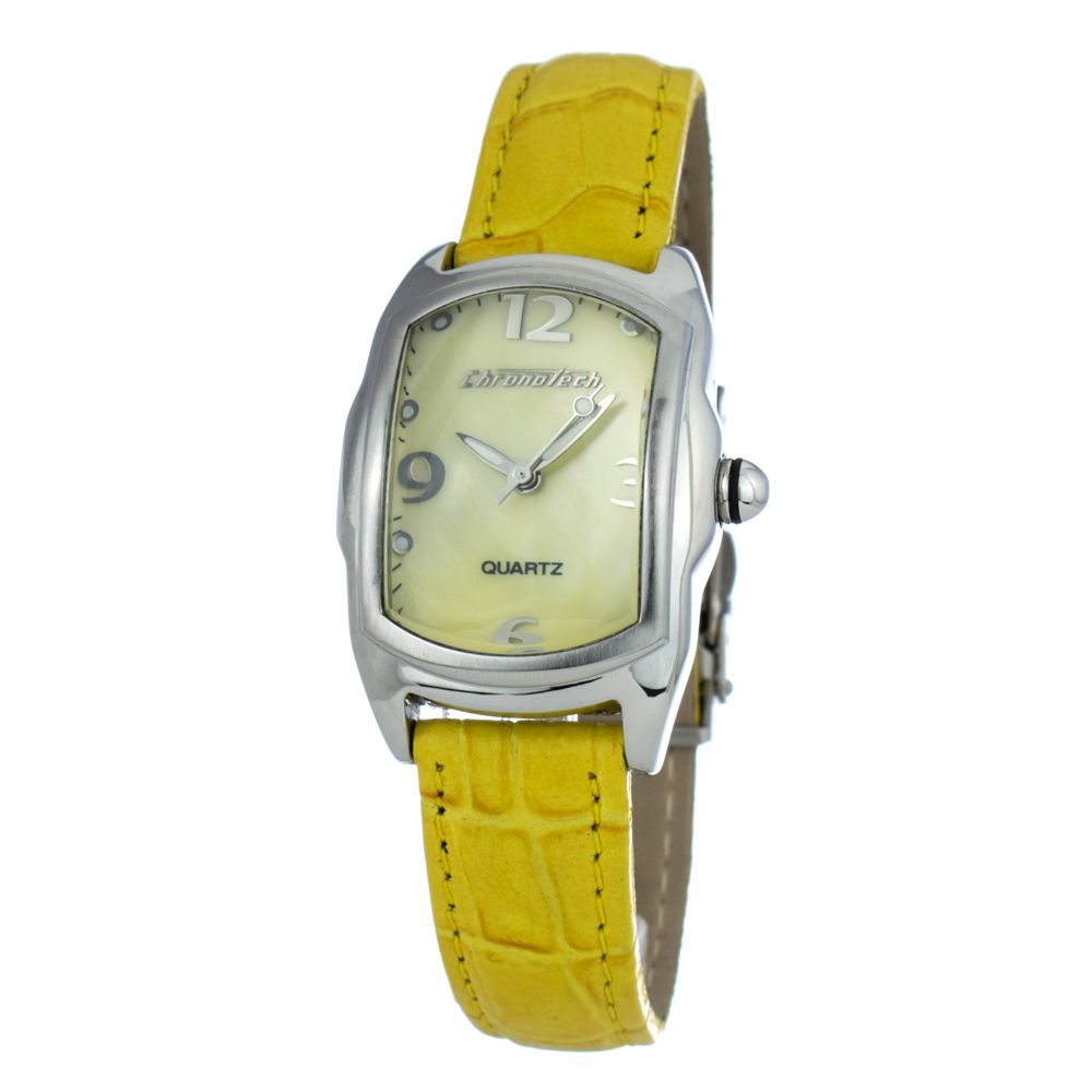Chronotech Geel Leren Horloge