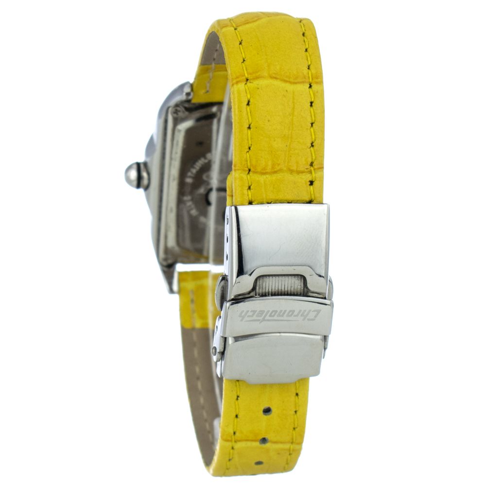 Chronotech Geel Leren Horloge