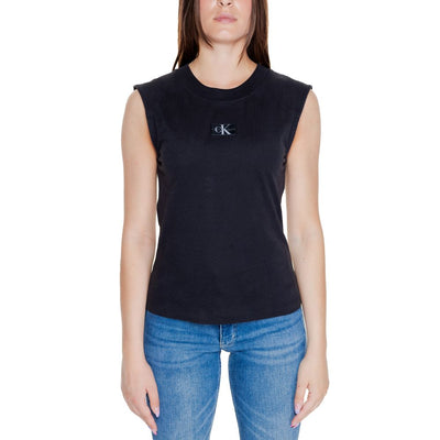 T-shirt en coton noir Calvin Klein Jeans
