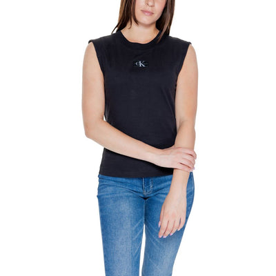 T-shirt en coton noir Calvin Klein Jeans