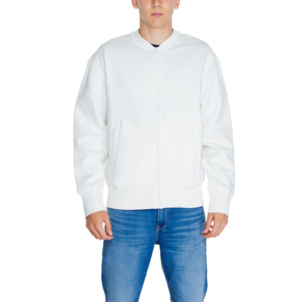 Calvin Klein Jeans Wit Sweatshirt van Gerecycled Katoen