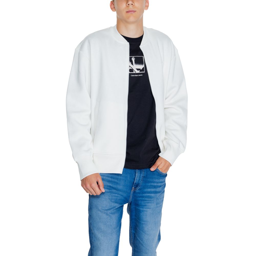 Calvin Klein Jeans Wit Sweatshirt van Gerecycled Katoen