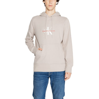 Calvin Klein Jeans Beige Gerecyclede Katoenen Hoody