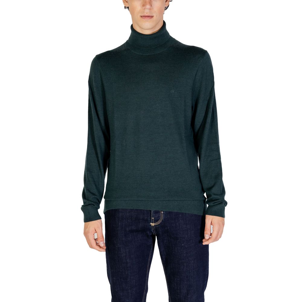 Calvin Klein Groene Wollen Coltrui