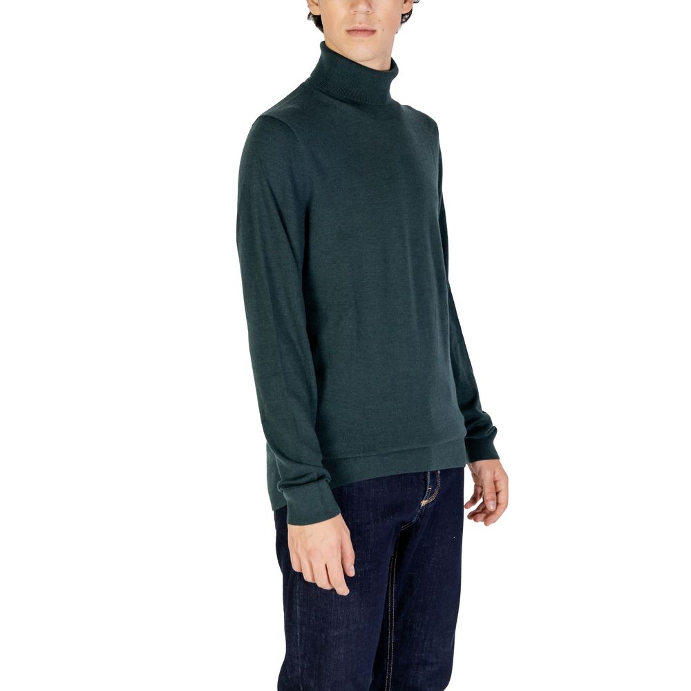 Calvin Klein Groene Wollen Coltrui