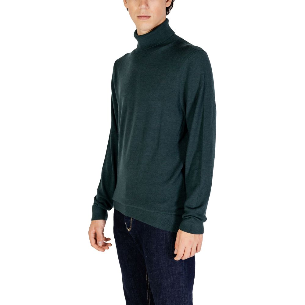 Calvin Klein Groene Wollen Coltrui