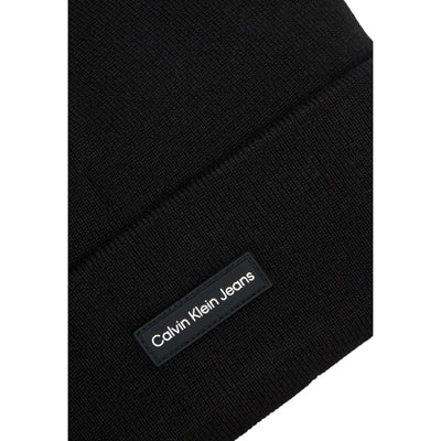 Calvin Klein Jeans Black Recycled Polyester Caps Baseball Hat