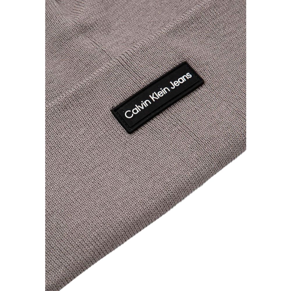 Calvin Klein Jeans Gray Recycled Polyester Caps Baseball Hat