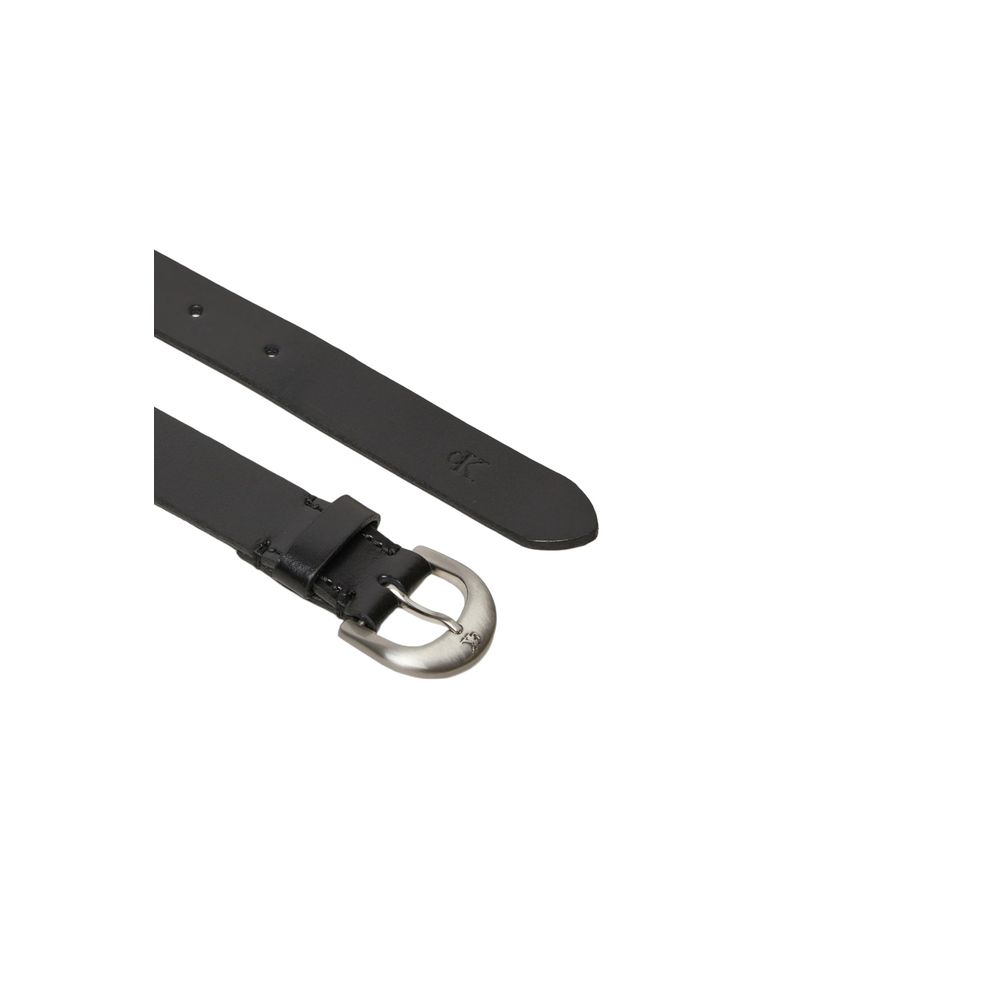 Calvin Klein Jeans Zwarte Leren Riem