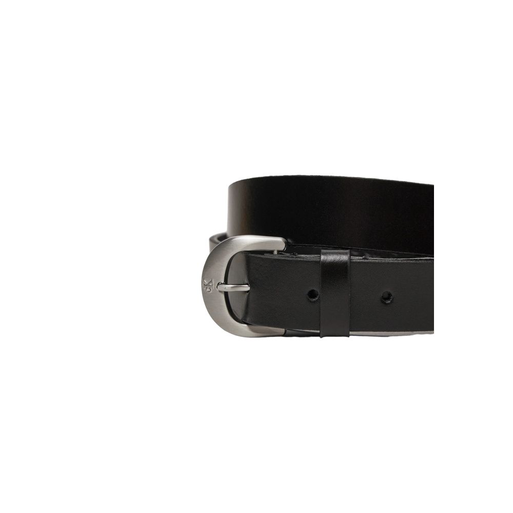 Calvin Klein Jeans Zwarte Leren Riem