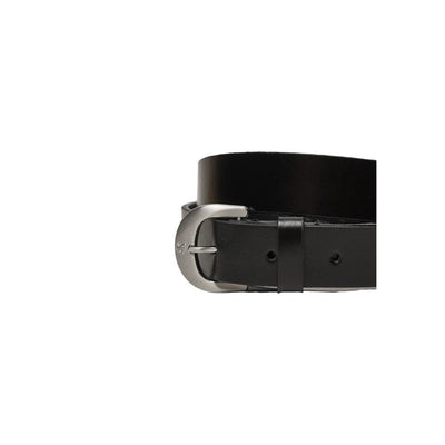 Calvin Klein Jeans Zwarte Leren Riem