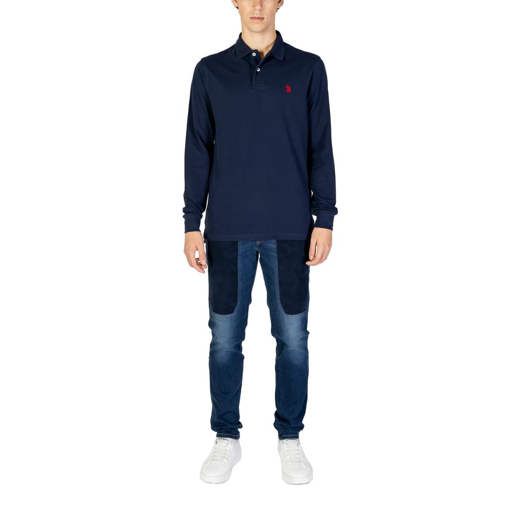 US POLO ASSN. Blauwe katoenen lange mouw