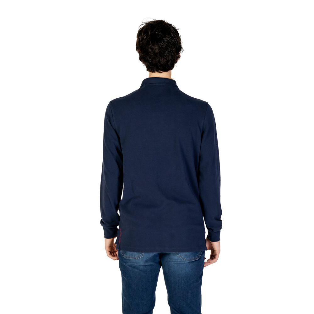 US POLO ASSN. Blauwe katoenen lange mouw
