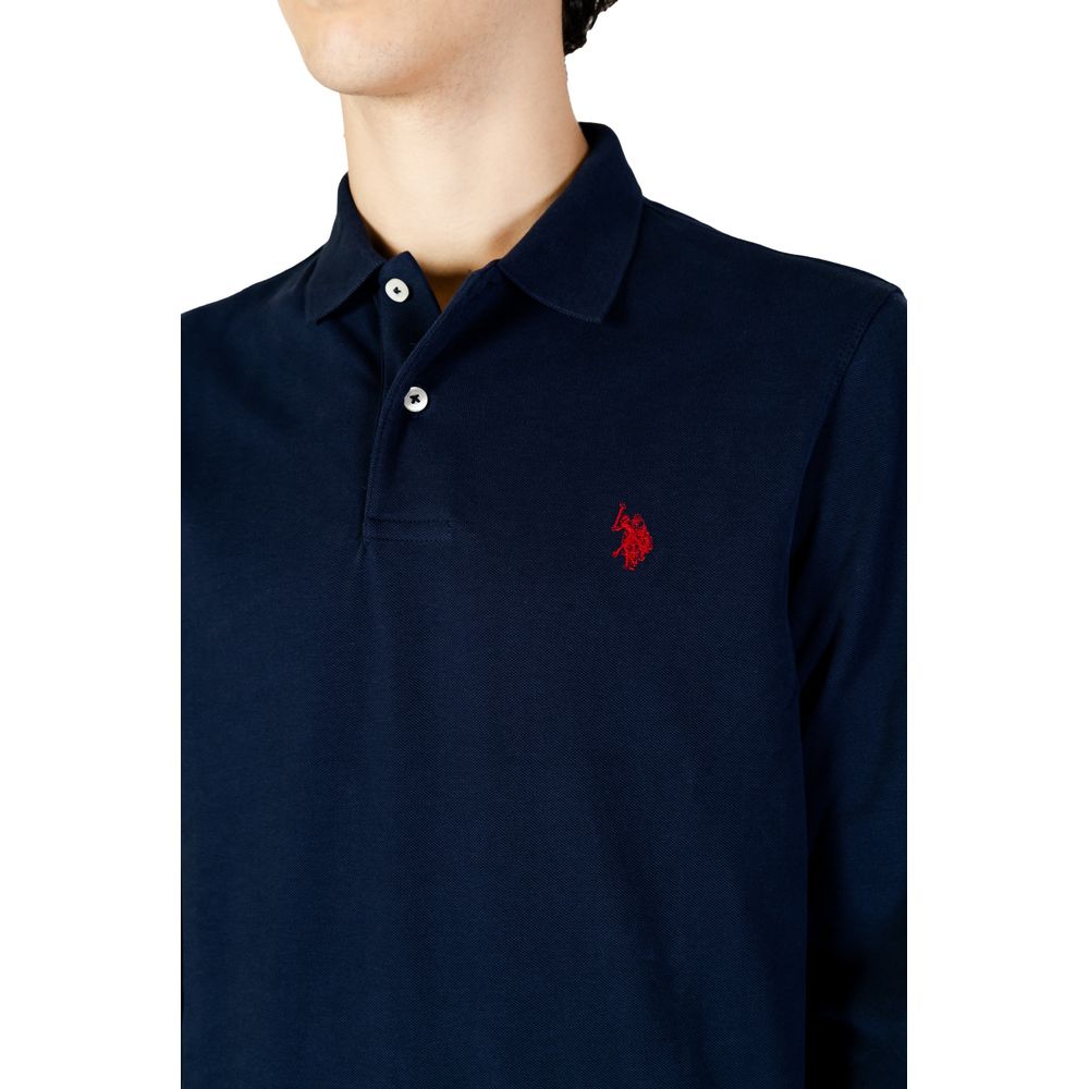 US POLO ASSN. Blauwe katoenen lange mouw