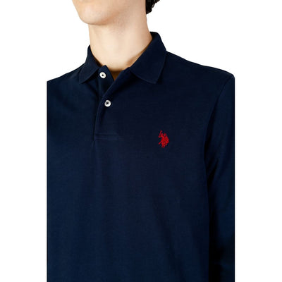 US POLO ASSN. Blauwe katoenen lange mouw