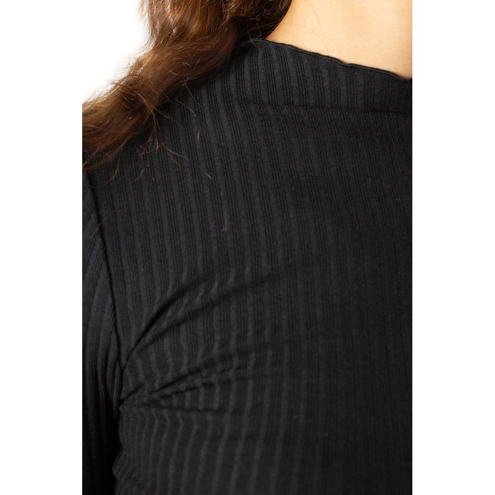 Alleen zwarte polyester coltrui