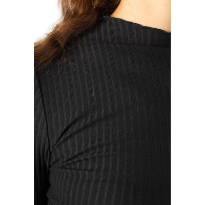 Alleen zwarte polyester coltrui