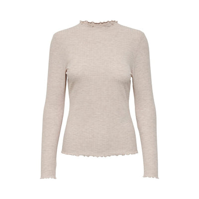 Only Beige Polyester Turtleneck