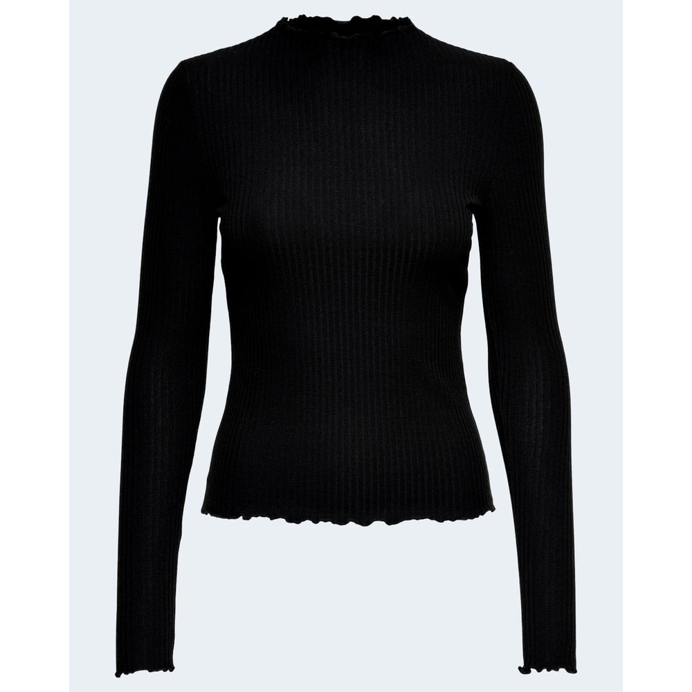 Alleen zwarte polyester coltrui
