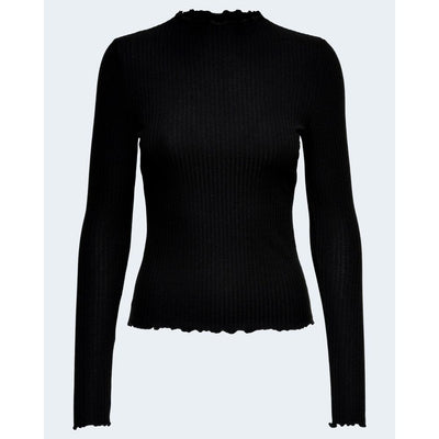 Alleen zwarte polyester coltrui