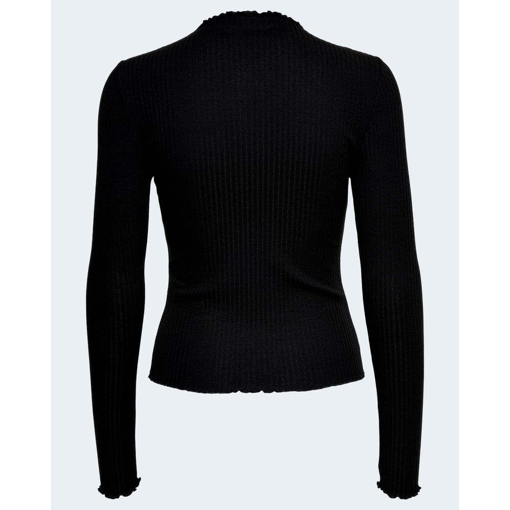 Alleen zwarte polyester coltrui