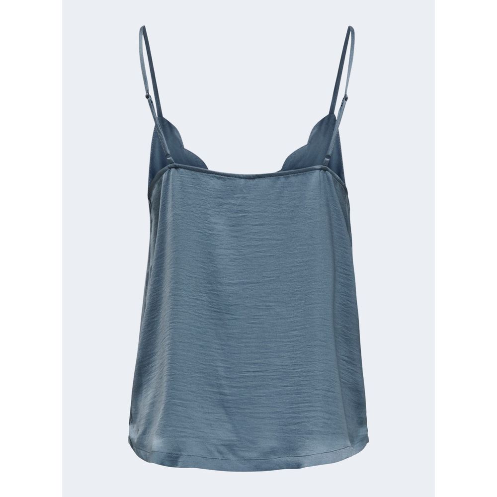 Débardeur en polyester bleu uniquement