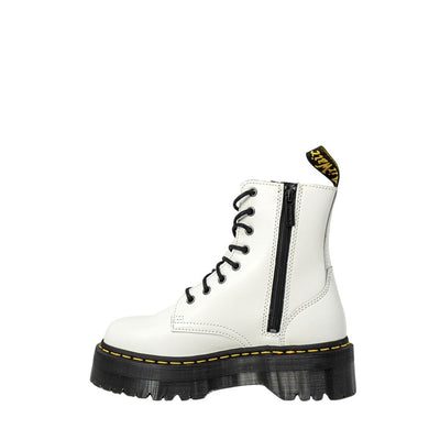 Bottes en cuir blanc Dr. Martens