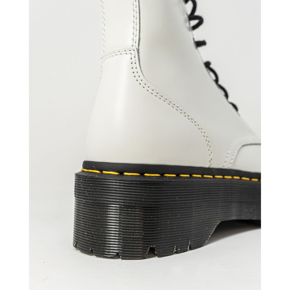 Bottes en cuir blanc Dr. Martens