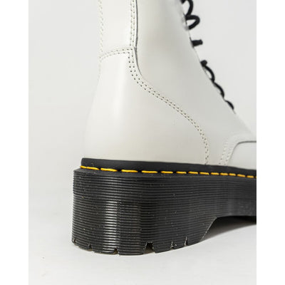Bottes en cuir blanc Dr. Martens