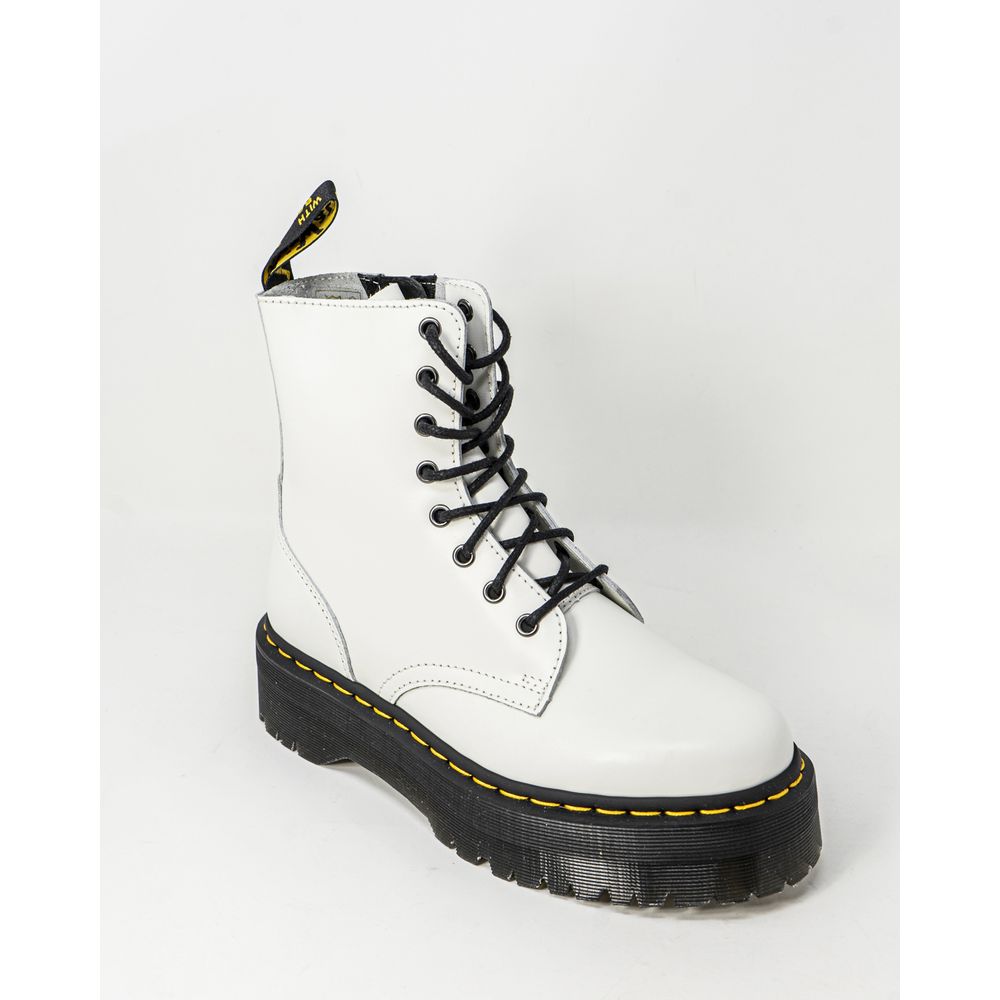 Bottes en cuir blanc Dr. Martens
