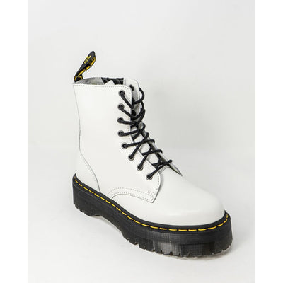 Bottes en cuir blanc Dr. Martens