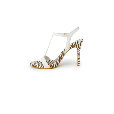 Guess White Leather High Heel